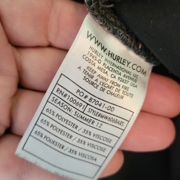 Hurley‎ Flat Front Plaid Shorts Size 30 - Picture 11 of 11